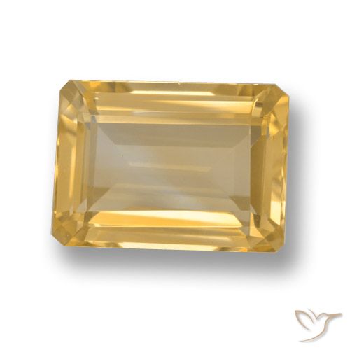 7.24ct 天然 黄金色 黄水晶, 祖母绿式切割, VVS