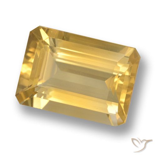 6.24ct 天然 中金 黄水晶, 祖母绿式切割, VVS-VS