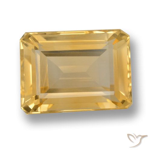 7.98ct 天然 橙金 黄水晶, 祖母绿式切割, VVS
