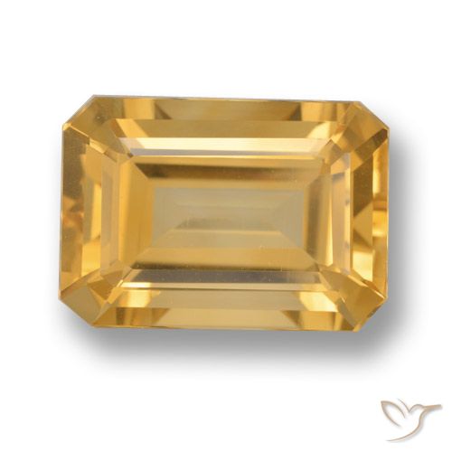 6.82ct 天然 橙金 黄水晶, 祖母绿式切割, VVS