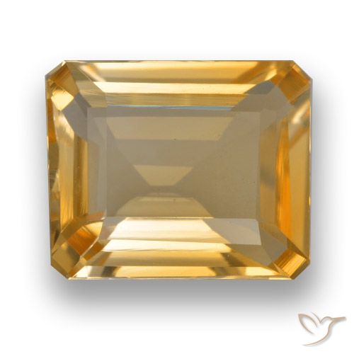 3.46ct 天然 橙金 黄水晶, 祖母绿式切割, VVS