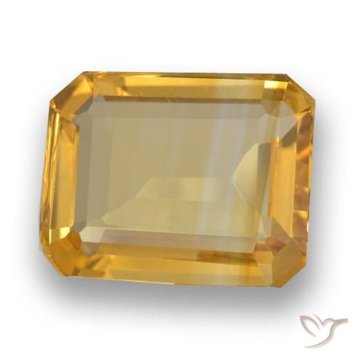 2.96克拉天然黄水晶，八边形，VVS-VS