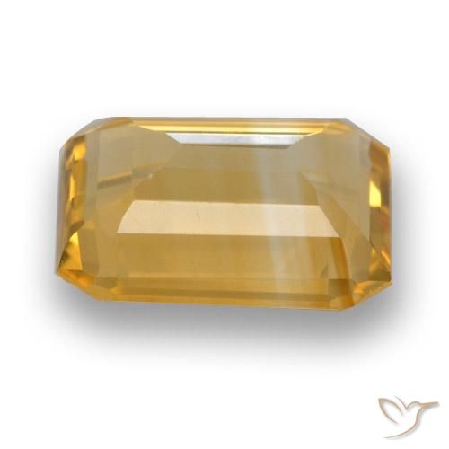2.96克拉天然黄水晶，八边形，VVS-VS