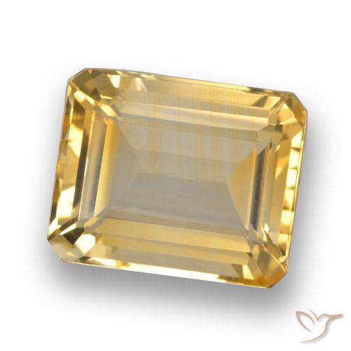 4.55ct 天然 中金 黄水晶, 祖母绿式切割, VVS