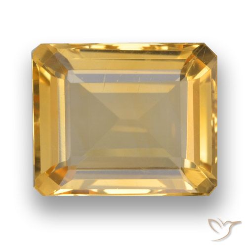 3.92ct 天然 深金橙色 黄水晶, 祖母绿式切割, VVS-VS