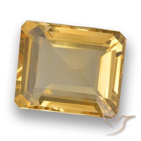 3.92克拉天然黄水晶，八边形，VVS-VS