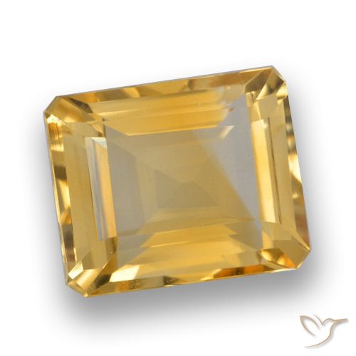 4.12ct 天然 深金橙色 黄水晶, 祖母绿式切割, VVS-VS
