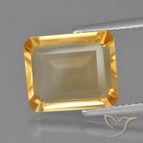 4.56克拉天然黄水晶，八边形，VVS-VS