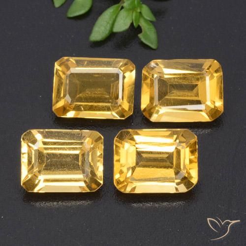 5.33ctw 天然 金色 黄水晶, 祖母绿式切割, VVS-VS