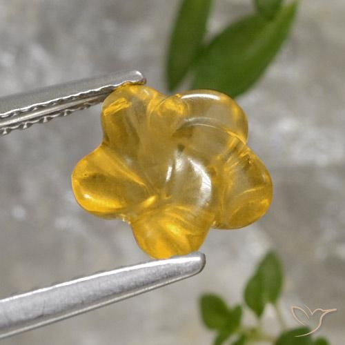 1.45克拉天然黄水晶，花形切割，透明