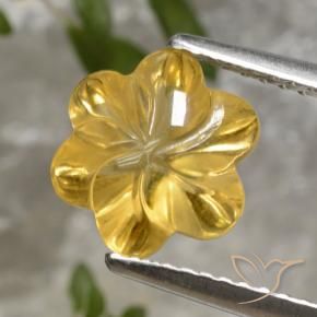 2.35克拉天然黄水晶，花形切割，透明