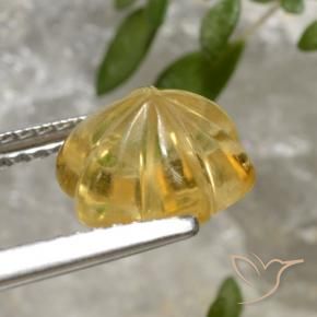 2.35克拉天然黄水晶，花形切割，透明