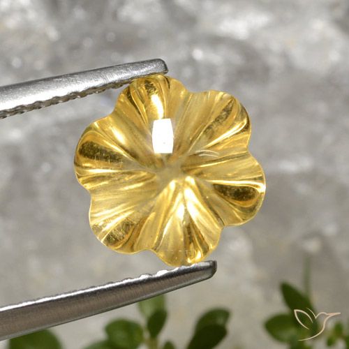 2.78ct 天然 深金 黄水晶, 花形切割, 透明