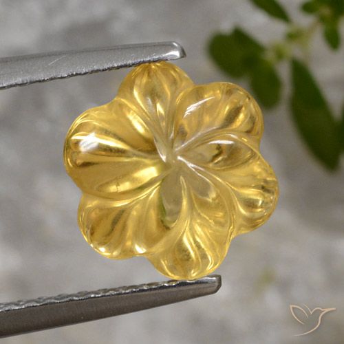 2.44ct 天然 中金 黄水晶, 花形切割, 透明