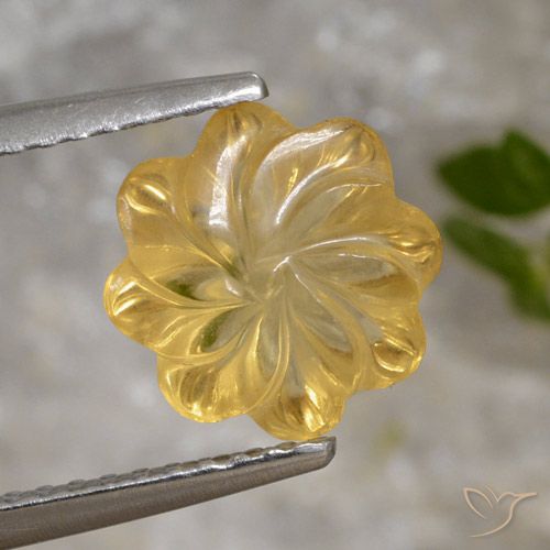 2.00ct 天然 中金 黄水晶, 花形切割, 透明