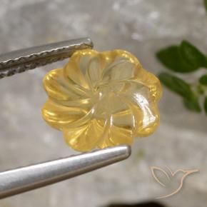 2.00克拉天然黄水晶，花形切割，透明