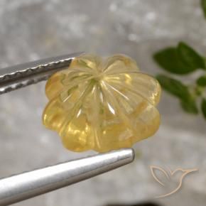 2.00克拉天然黄水晶，花形切割，透明