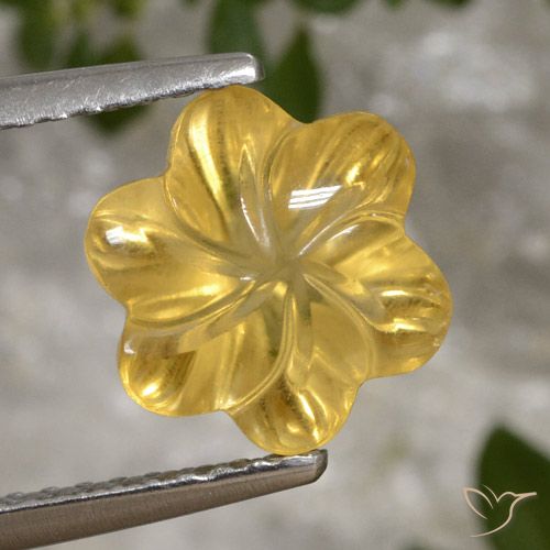 2.51ct 天然 亮金 黄水晶, 花形切割, 透明