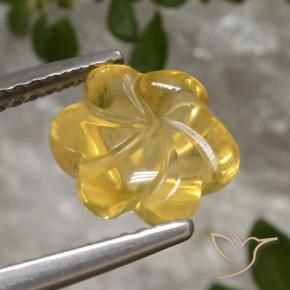 2.51克拉天然黄水晶，花形切割，透明