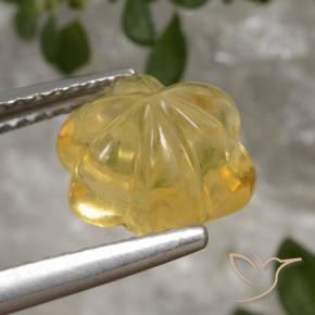 2.51克拉天然黄水晶，花形切割，透明