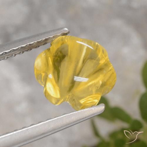 2.20克拉天然黄水晶，花形切割，透明