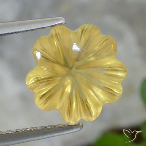 3.07ct 天然 淡黄色 黄水晶, 花形切割, 透明