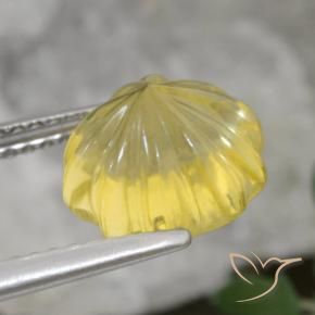 3.07克拉天然黄水晶，花形切割，透明