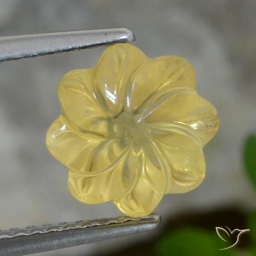 2.61ct 天然 浅金黄色 黄水晶, 花形切割, 透明