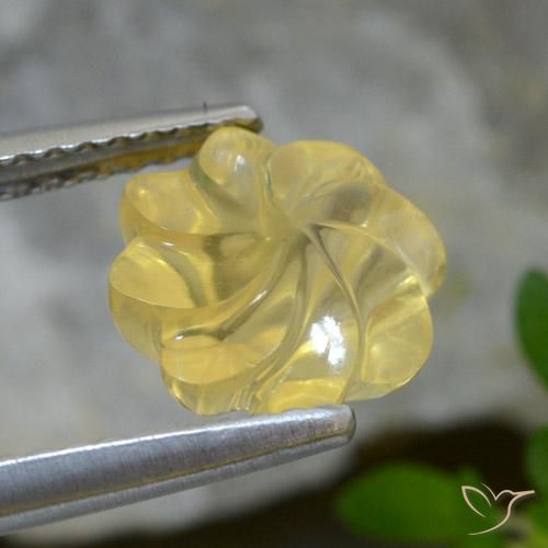 2.61克拉天然黄水晶，花形切割，透明