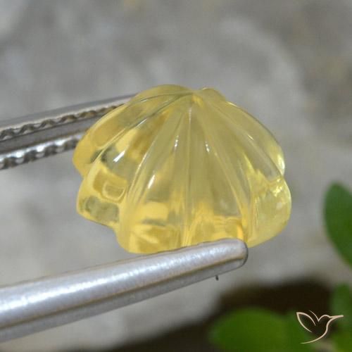 2.61克拉天然黄水晶，花形切割，透明