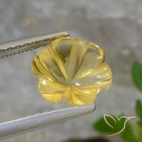 1.73克拉天然黄水晶，花形切割，透明