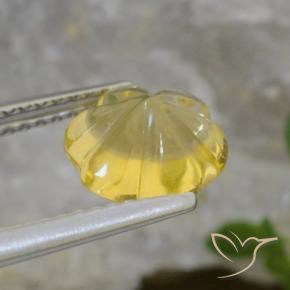 1.73克拉天然黄水晶，花形切割，透明