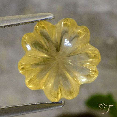 2.53ct 天然 中黄色 黄水晶, 花形切割, 透明