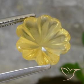 2.53克拉天然黄水晶，花形切割，透明