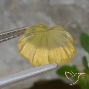 2.53克拉天然黄水晶，花形切割，透明