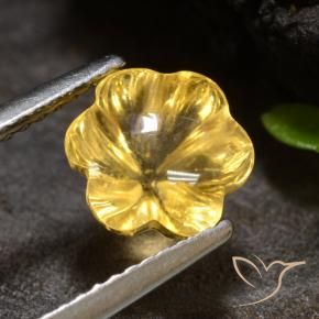 1.96克拉天然黄水晶，花形切割，透明
