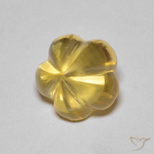 2.34克拉天然黄水晶，花形切割，透明