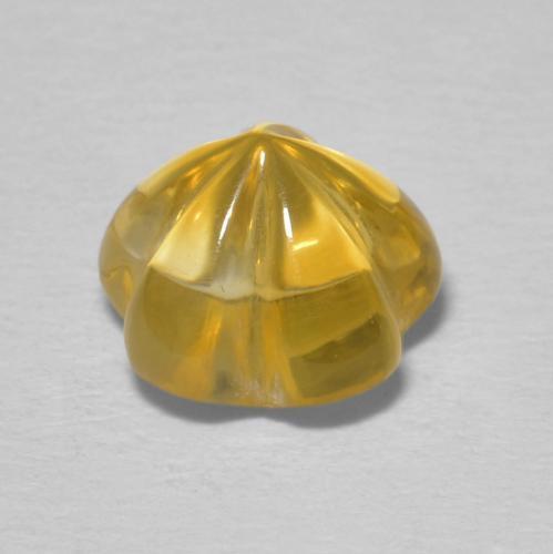 2.23克拉天然黄水晶，花形切割，透明