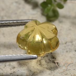 2.65克拉天然黄水晶，花形切割，透明