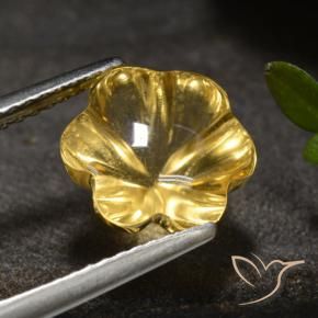 3.27克拉天然黄水晶，花形切割，透明