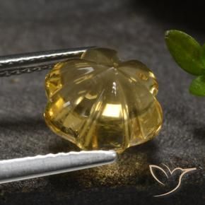 3.27克拉天然黄水晶，花形切割，透明