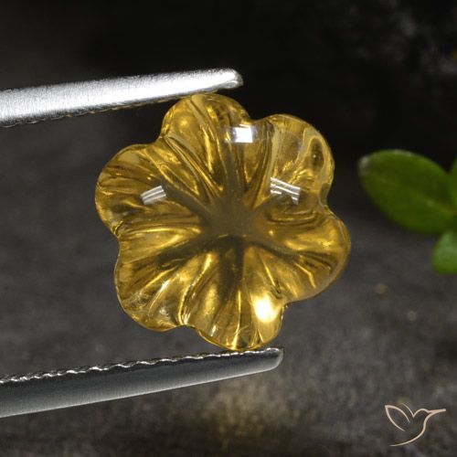 3.20ct 天然 金橙 黄水晶, 花形切割, 透明