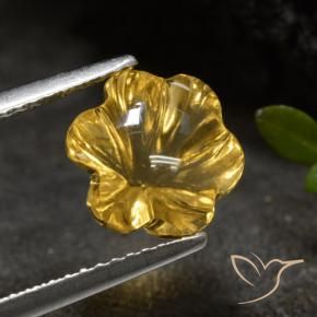 3.20克拉天然黄水晶，花形切割，透明