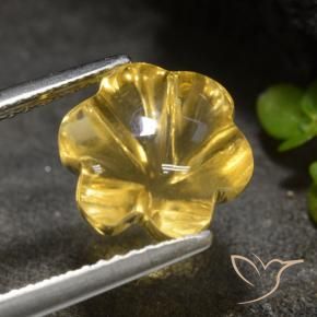 4.38克拉天然黄水晶，花形切割，透明