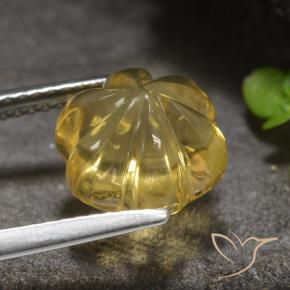 4.38克拉天然黄水晶，花形切割，透明