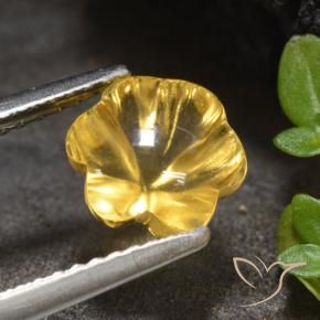 1.66克拉天然黄水晶，花形切割，透明