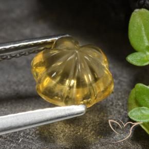 1.66克拉天然黄水晶，花形切割，透明