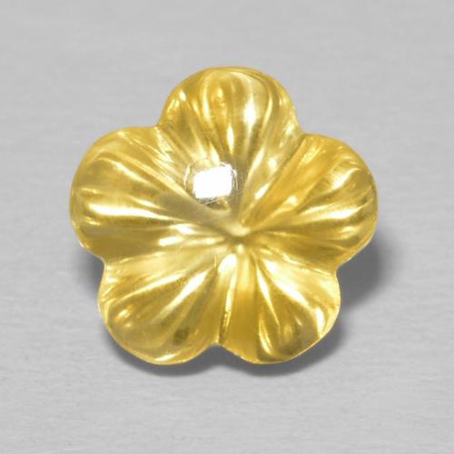 2.46ct 天然 金色 黄水晶, 花形切割, 透明