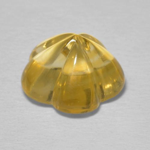 2.46克拉天然黄水晶，花形切割，透明