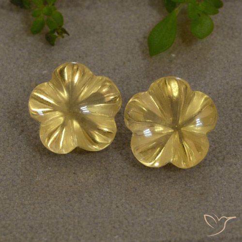 4.27ctw 天然 浅金黄色 黄水晶, 花形切割, 透明